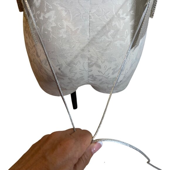 Whiting Davis Vintage 1970s Womens Top One Size Silver Halter Mesh Casual - Picture 11 of 15